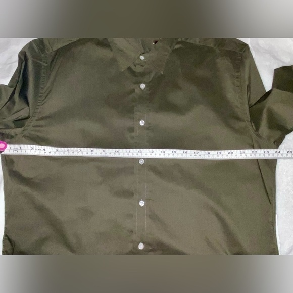 2/40$ Men’s COOFANDY kaki army green buttoned long sleeves shirt Sz Large - Picture 3 of 9